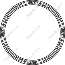Greek Key Pattern Round Frame