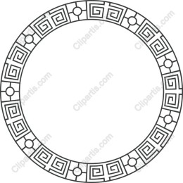 Elegant Greek Key Round Border