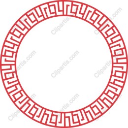 Red Geometric Circle