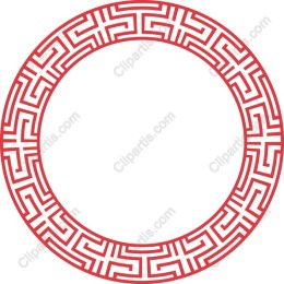 Red Geometric Circle