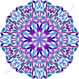 Vibrant Blue and Purple Mandala
