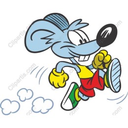 Cheerful Blue Mouse