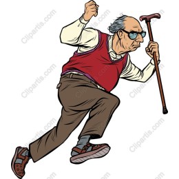 Dynamic Elderly Man in Motion