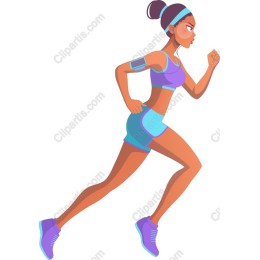 Dynamic Running Woman