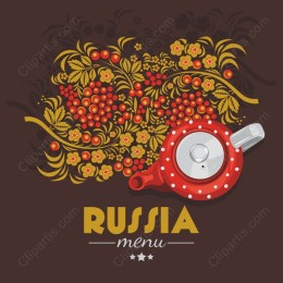 Russian Floral Teapot