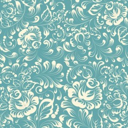Teal and Cream Floral Pattern