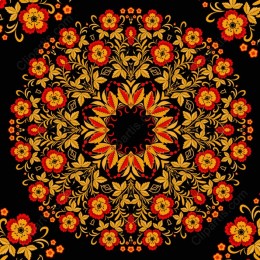 Vibrant Floral Circle
