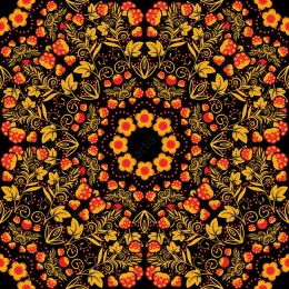 Vibrant Strawberry & Floral Mandala