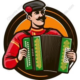 Vintage Accordion Player