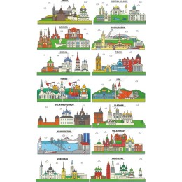 Russian City Landmarks Set