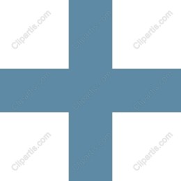 Minimalist Blue Cross
