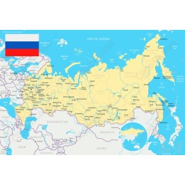  Map of Russia in and