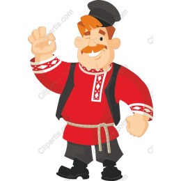Friendly Traditional Russian Character