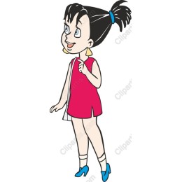 Playful Cartoon Girl