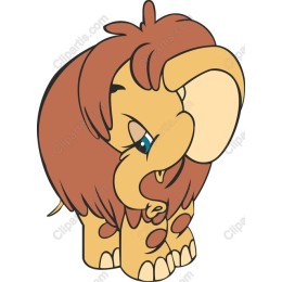 Charming Cartoon Mammoth