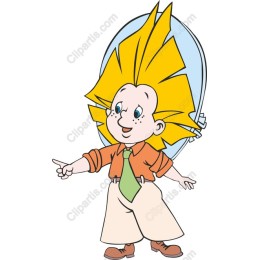 Vibrant Spiky-Haired Adventure Character