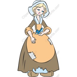 Vintage Woman in Traditional Attire