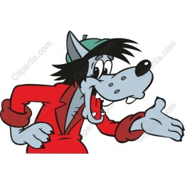 Whimsical Wolf Cartoon