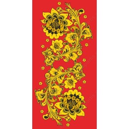 Vibrant Floral - Yellow Flowers on Red Background