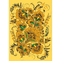 Vibrant Floral with Black Outline and Colorful Accents