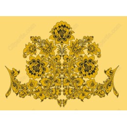 Elegant Floral in Yellow and Black