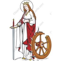 Empowering Queen with Sword and Spiked Wheel