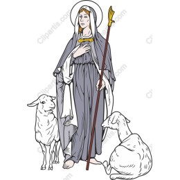 Shepherdess with Sheep