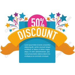 50% Discount Colorful Banner