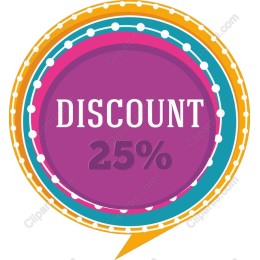 Vibrant 25% Discount Badge