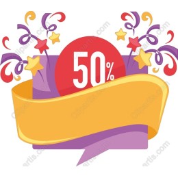 Vibrant 50% Off Sale Banner