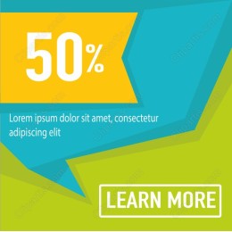 Vibrant 50% Discount Promotional
