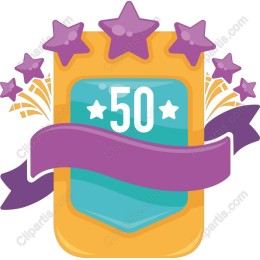50 Stars Celebration Badge