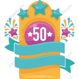 50th Birthday Celebration Badge