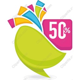 Vibrant 50% Discount Promotional