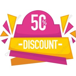 50% Discount Badge