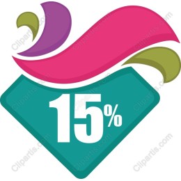 Vibrant 15% Discount Promotional