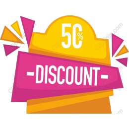 50% Discount Badge