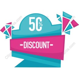 50% Discount Badge