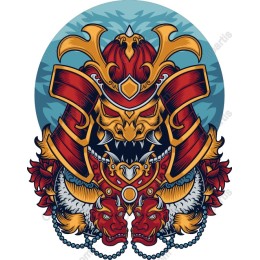Vibrant Samurai Mask