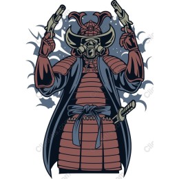 Samurai Warrior with Gas Mask