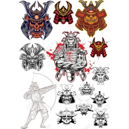 Samurai Clipart Set