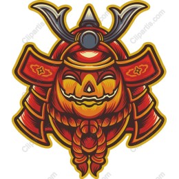 Whimsical Samurai Pumpkin