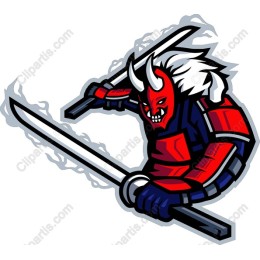Fierce Samurai Demon Warrior