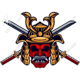 Fierce Samurai Skull