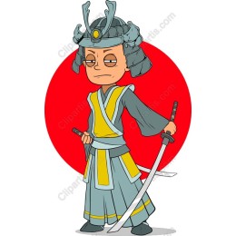 Cartoon Samurai Character