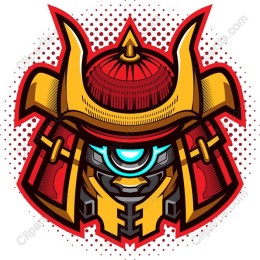 Vibrant Samurai Helmet