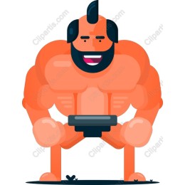 Energetic Muscular Weightlifter