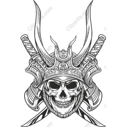 Fierce Samurai Skull