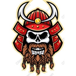 Fierce Samurai Skull