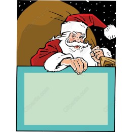 Santa Claus Peeking